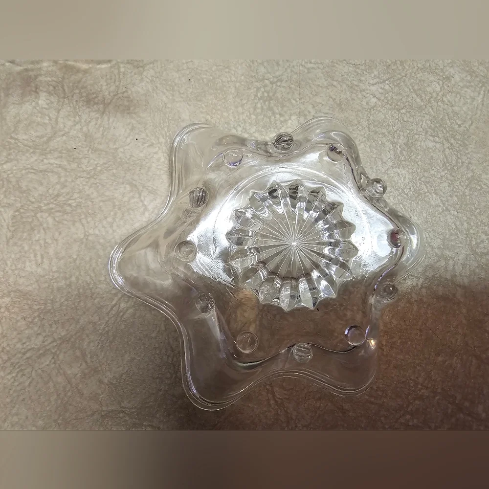 Clear Star-Shaped Glass Candle Holders Set Of 3